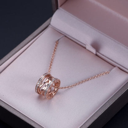 [Clover Jewels]ZERO 1 PINK GOLD DIAMOND OPEN NECKLACE