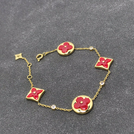 [Clover Jewels]STAR AND SUN CARNELIAN 4 MOTIFS 3 DIAMONDS