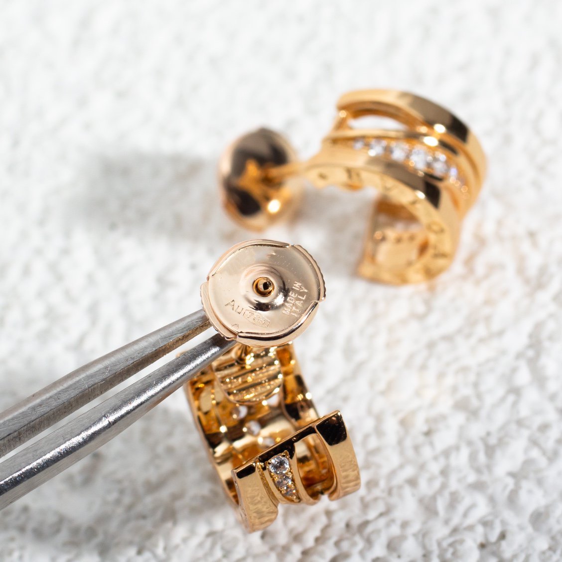 [Clover Jewels]ZERO 1 PINK GOLD DIAMONDS EARRINGS