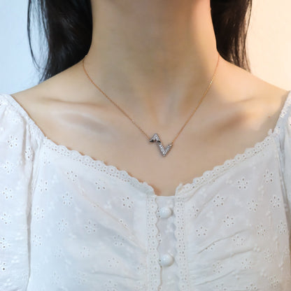 [Clover Jewels]VOLT SILVER DIAMOND PEDANT NECKLACE