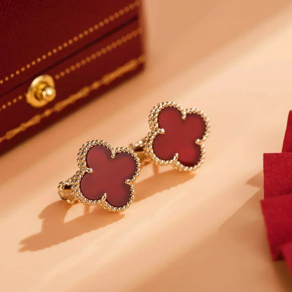 [Clover Jewels]CLOVER MEDIUM 1 MOTIFS CARNELIAN  EARRINGS