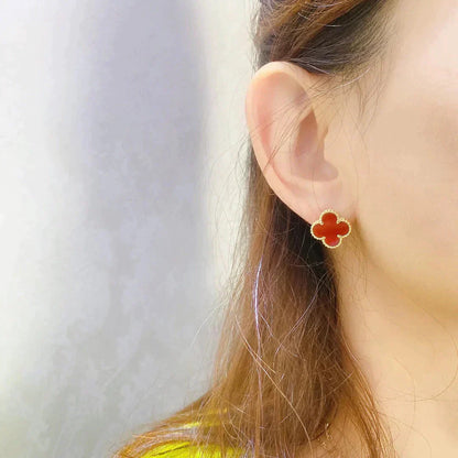 [Clover Jewels]CLOVER MEDIUM 1 MOTIFS CARNELIAN  EARRINGS