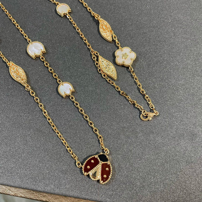 [Clover Jewels]LUCKY SPRING 15 MOTIFS GOLD NECKLACE