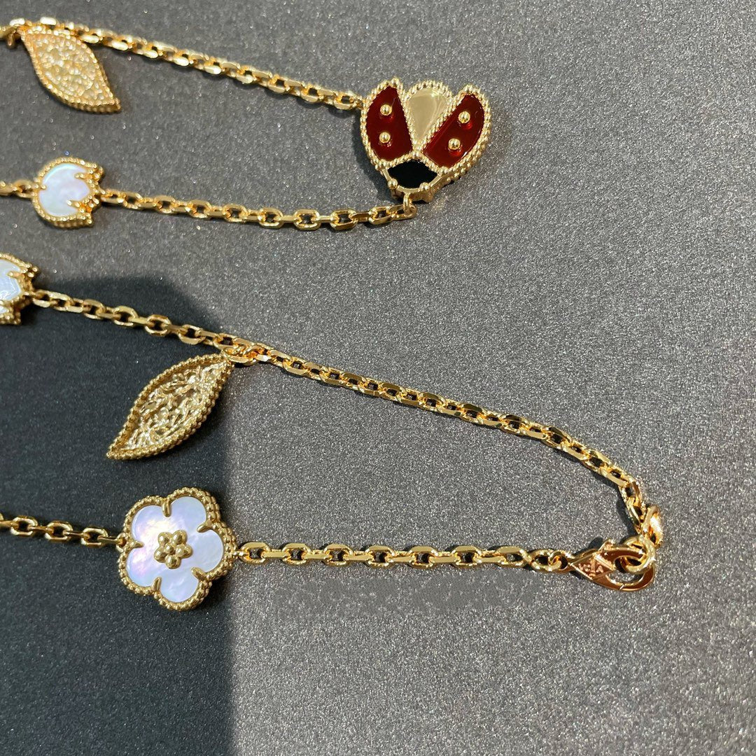 [Clover Jewels]LUCKY SPRING 15 MOTIFS GOLD NECKLACE