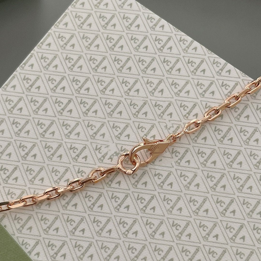 [Clover Jewels]LUCKY SPRING 15 MOTIFS ROSE GOLD NECKLACE