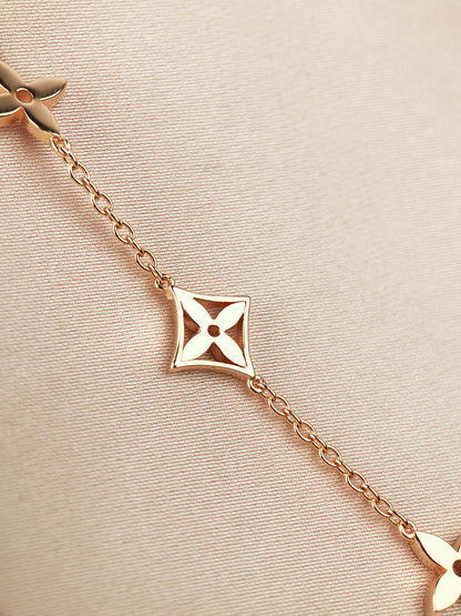 [Clover Jewels]STAR AND SUN 7 MOTIFS GOLD BRACELET