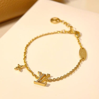 [Clover Jewels]LOGO STAR MOTIF GOLD BRACELET