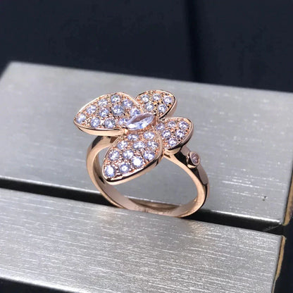 [Clover Jewels]BUTTERFLY PINK GOLD DIAMOND RING