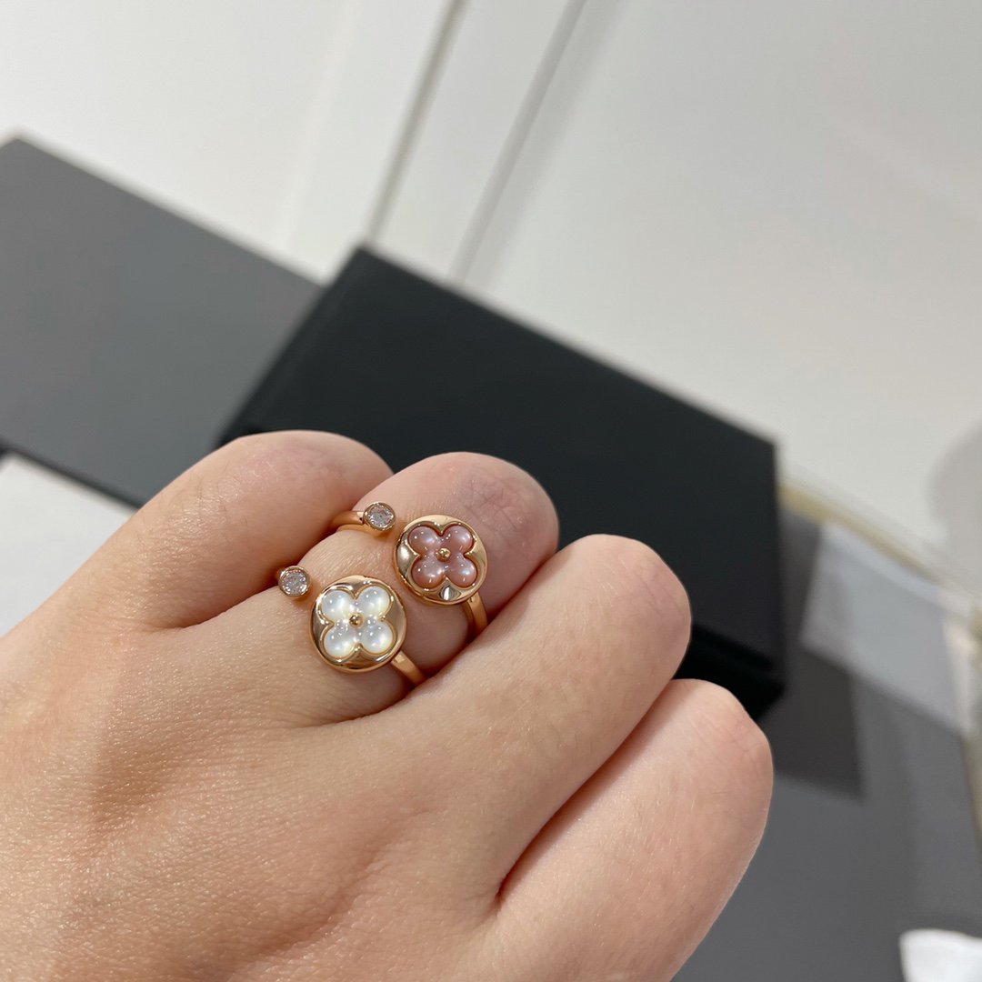 [Clover Jewels]SUN 1 DIAMOND PINK MOP RING