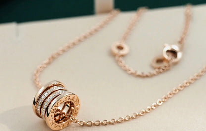 [Clover Jewels]ZERO 1 PINK GOLD DIAMOND NECKLACE