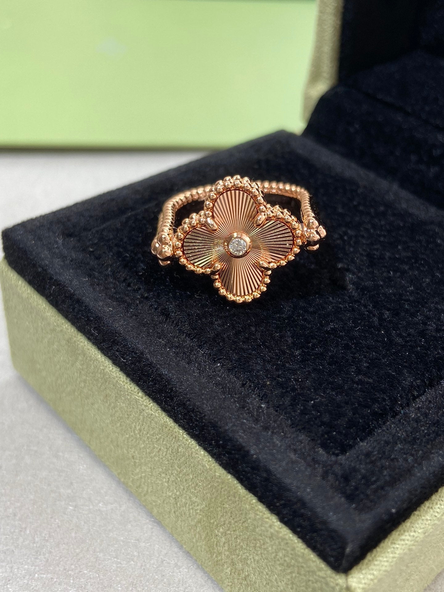 [Clover Jewels]CLOVER RIVERSIBLE ROSE GOLD RING