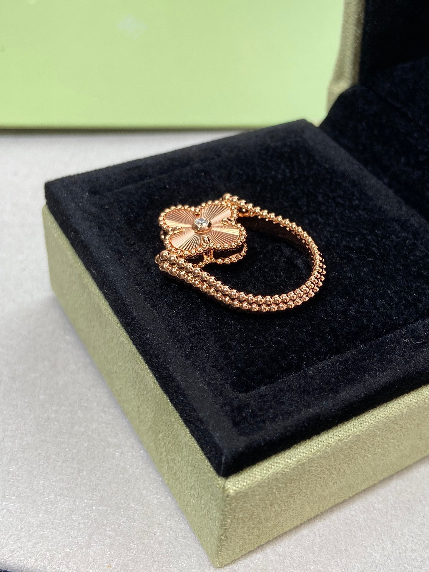 [Clover Jewels]CLOVER RIVERSIBLE ROSE GOLD RING