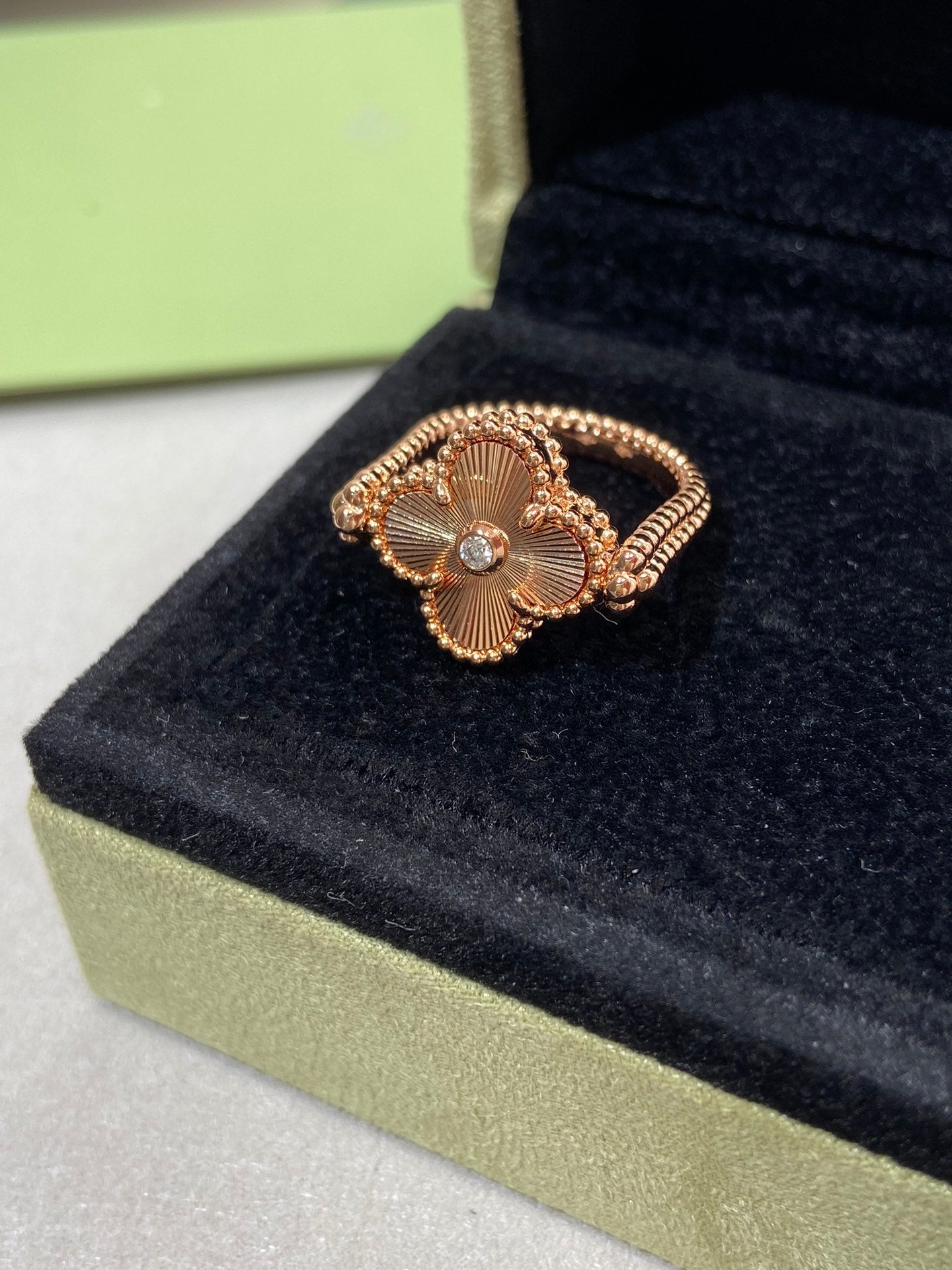 [Clover Jewels]CLOVER RIVERSIBLE ROSE GOLD RING