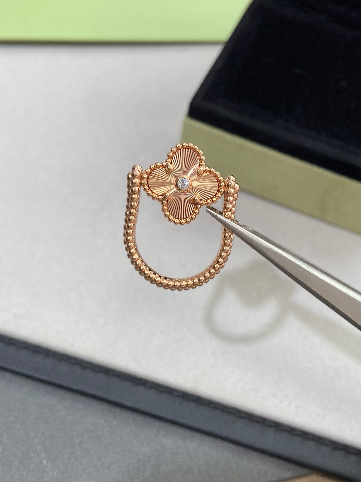 [Clover Jewels]CLOVER RIVERSIBLE ROSE GOLD RING