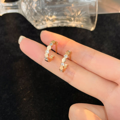 [Clover Jewels]BEE LOVE DIAMOND HOOP EARRINGS