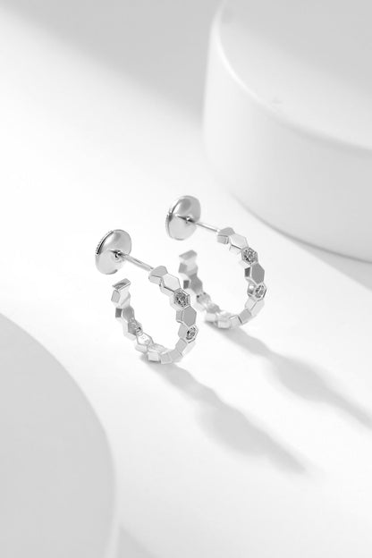 [Clover Jewels]BEE LOVE DIAMOND HOOP EARRINGS