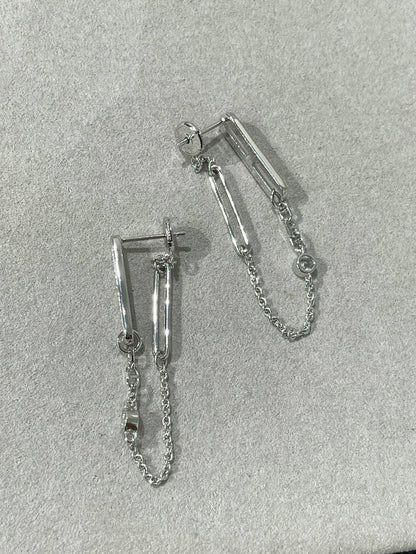 [Clover Jewels]CHAINE CHAOS DIAMOND DROP EARRINGS