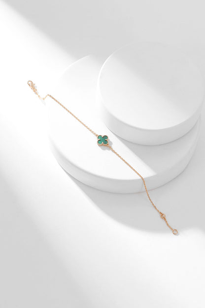 [Clover Jewels]CLOVER BRACELET MALACHITE 1 MOTIF