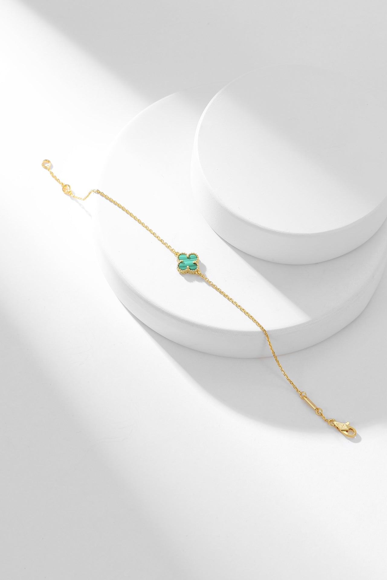 [Clover Jewels]CLOVER BRACELET MALACHITE 1 MOTIF