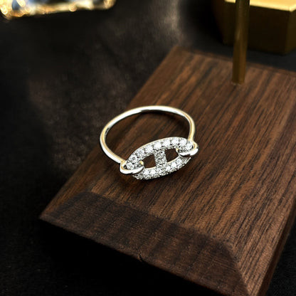 [Clover Jewels]RONDE SMALL SILVER DIAMOND RING