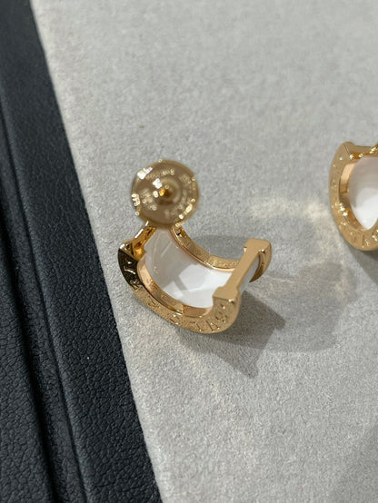 [Clover Jewels]ZERO 1 PINK GOLD CERAMIC EARRINGS