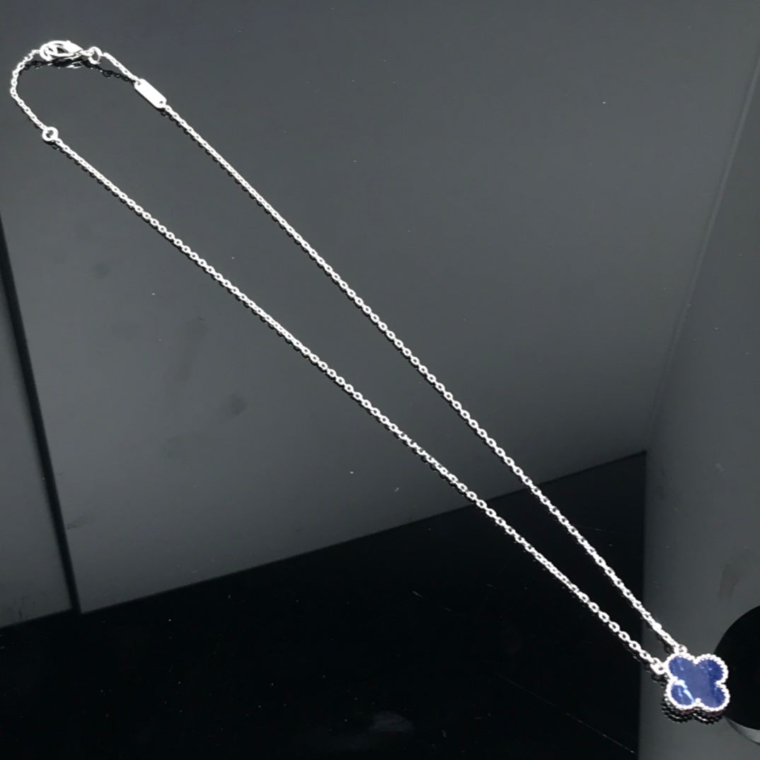 [Clover Jewels]CLOVER PIETERSITE SILVER LONG NECKLACE