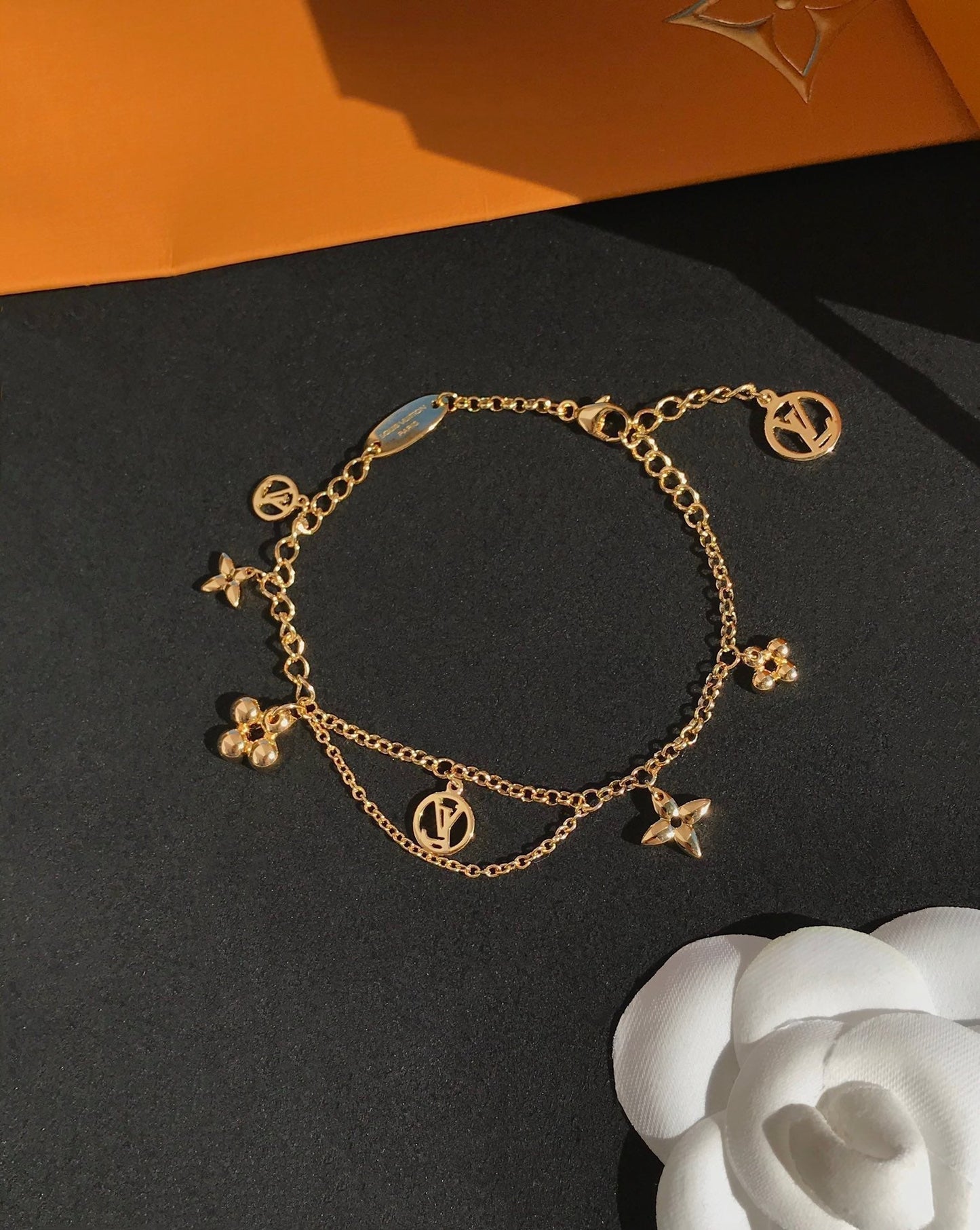 [Clover Jewels]BLOOMING PINK GOLD MOP BRACELET