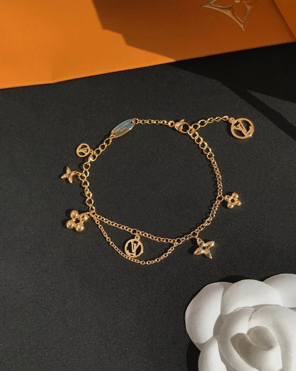 [Clover Jewels]BLOOMING PINK GOLD MOP BRACELET