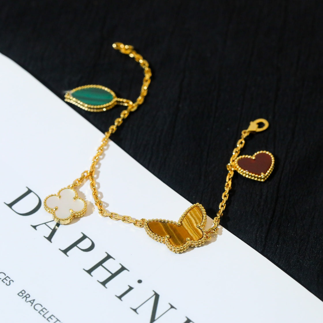 [Clover Jewels]LUCKY SPRING 5 MOTIF GOLD BRACELET