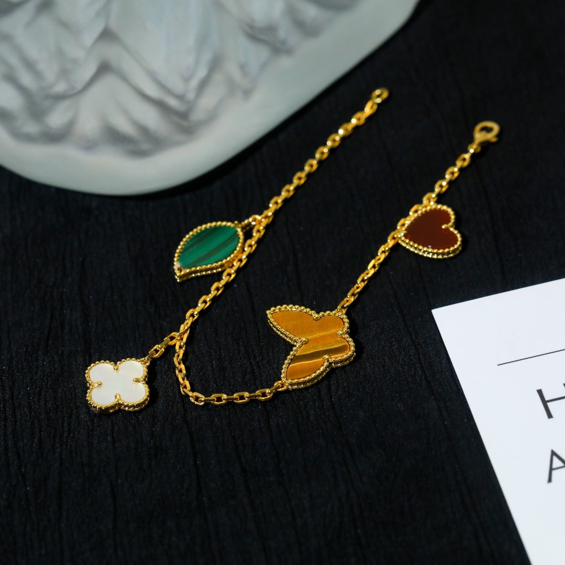 [Clover Jewels]LUCKY SPRING 5 MOTIF GOLD BRACELET