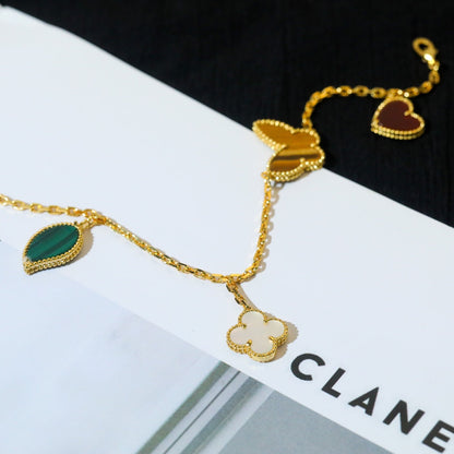 [Clover Jewels]LUCKY SPRING 5 MOTIF GOLD BRACELET