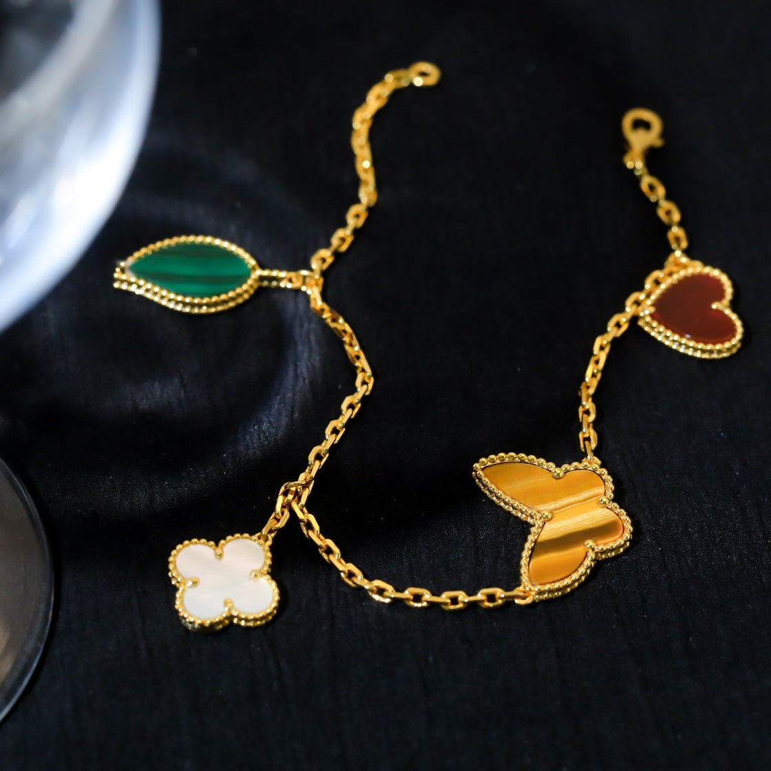 [Clover Jewels]LUCKY SPRING 5 MOTIF GOLD BRACELET