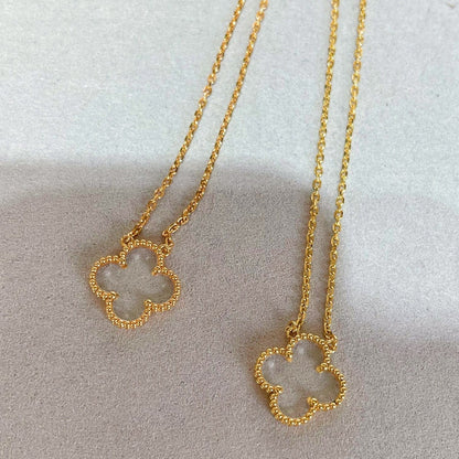 [Clover Jewels]CLOVER ROCK CRYSTAL ROSE GOLD NECKLACE