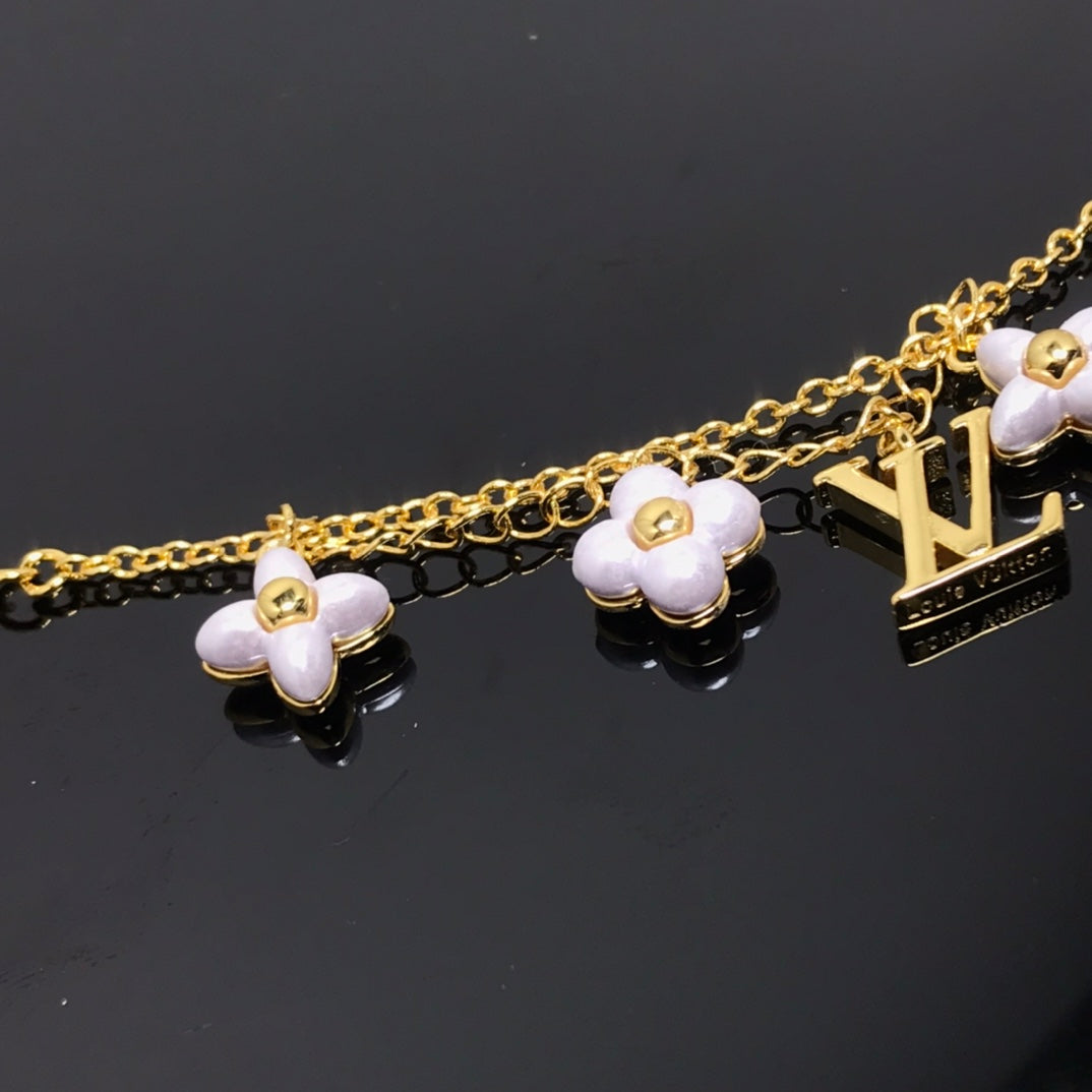 [Clover Jewels]LOGO 6 MOTIF STAR AND SUN GOLD BRACELET