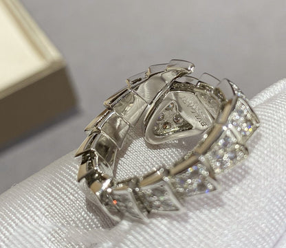 [Clover Jewels]SERPENTI LARGE RING SILVER DIAMOND PAVED