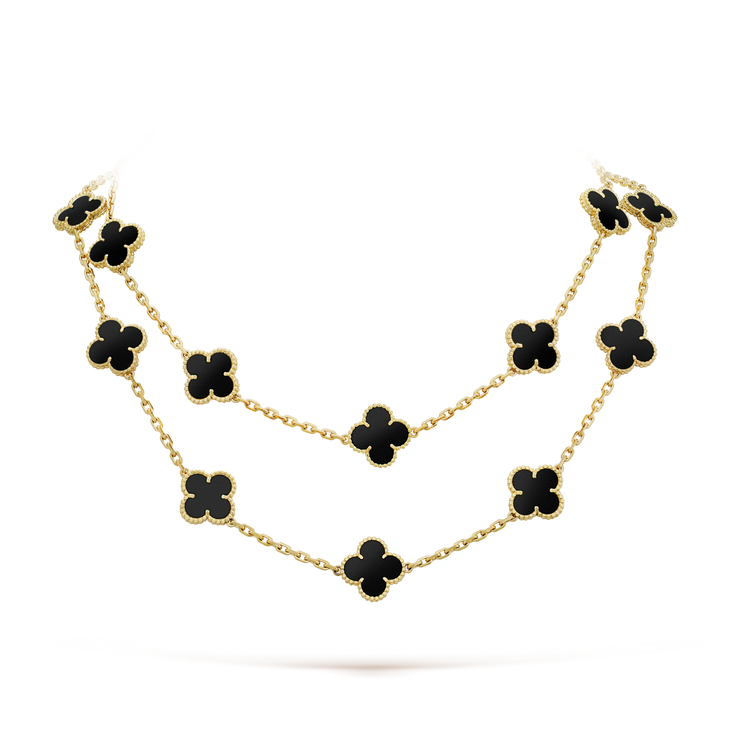 [Clover Jewels]CLOVER 20 MOTIFS ONYX NECKLACE