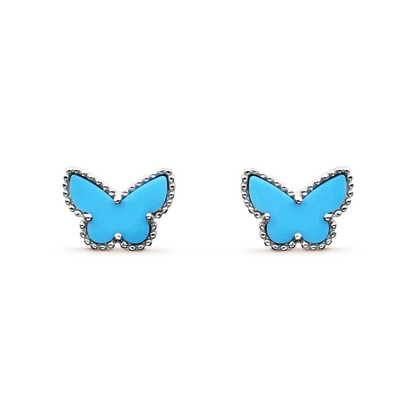 [Clover Jewels]BUTTERFLY TURQUOISE EARRINGS SILVER