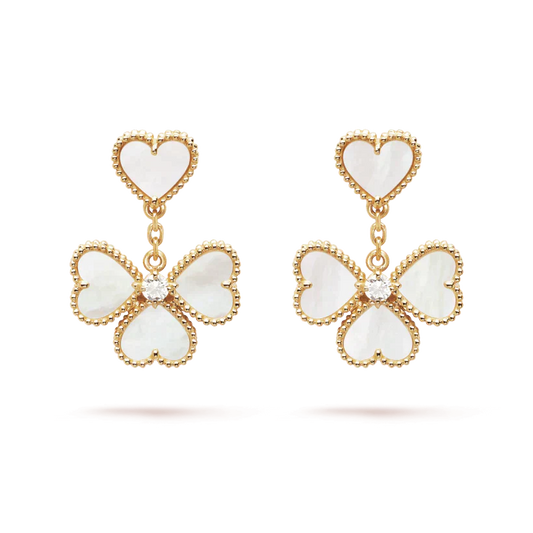 [Clover Jewels]CLOVER SWEET WHITE MOP EARRINGS