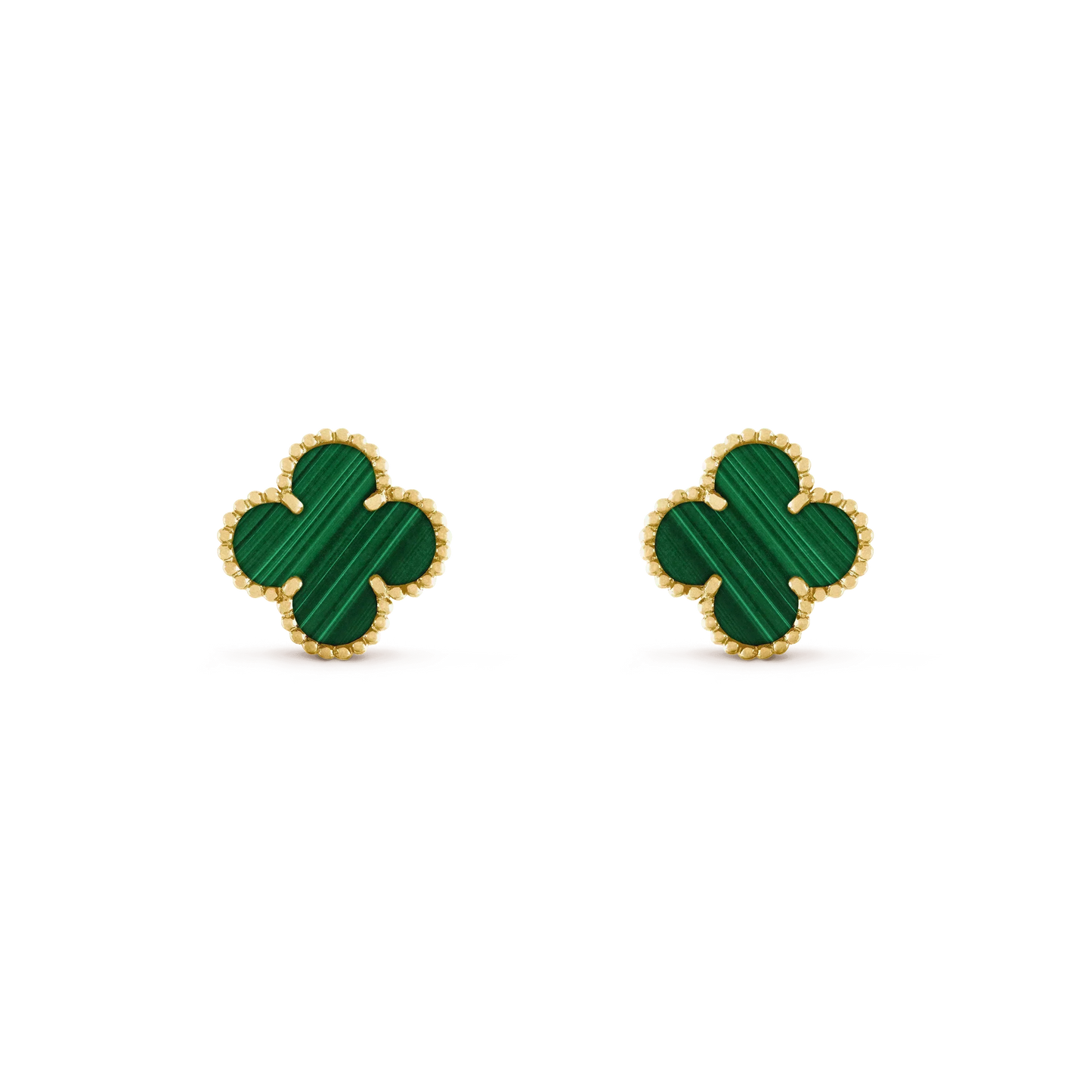 [Clover Jewels]CLOVER MEDIUM 1 MOTIFS MALACHITE  EARRINGS