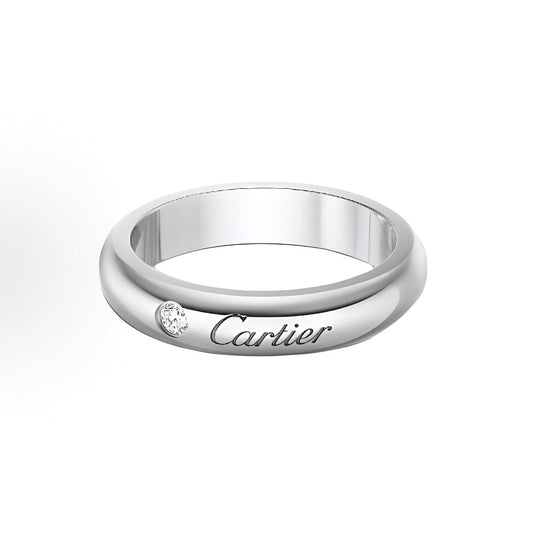 C PLATIN 1 DIAMANTRING SILBER