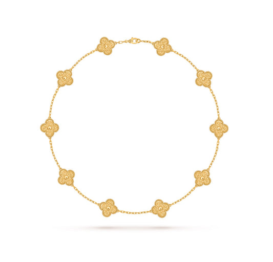 [Jesse Jewelry]CLOVERS DIE 10-MOTIVE HALSKETTE