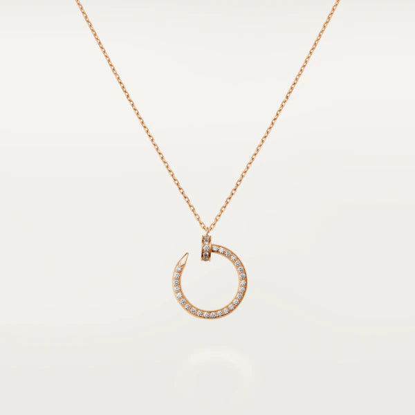 [Clover Jewels]JUSTE NECKLACE PINK GOLD DIAMONDS