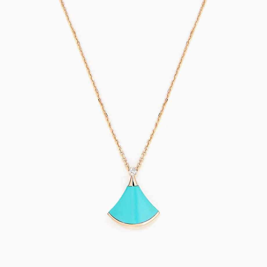 [Clover Jewels]DREAM NECKLACE TURQUOISE PINK GOLD