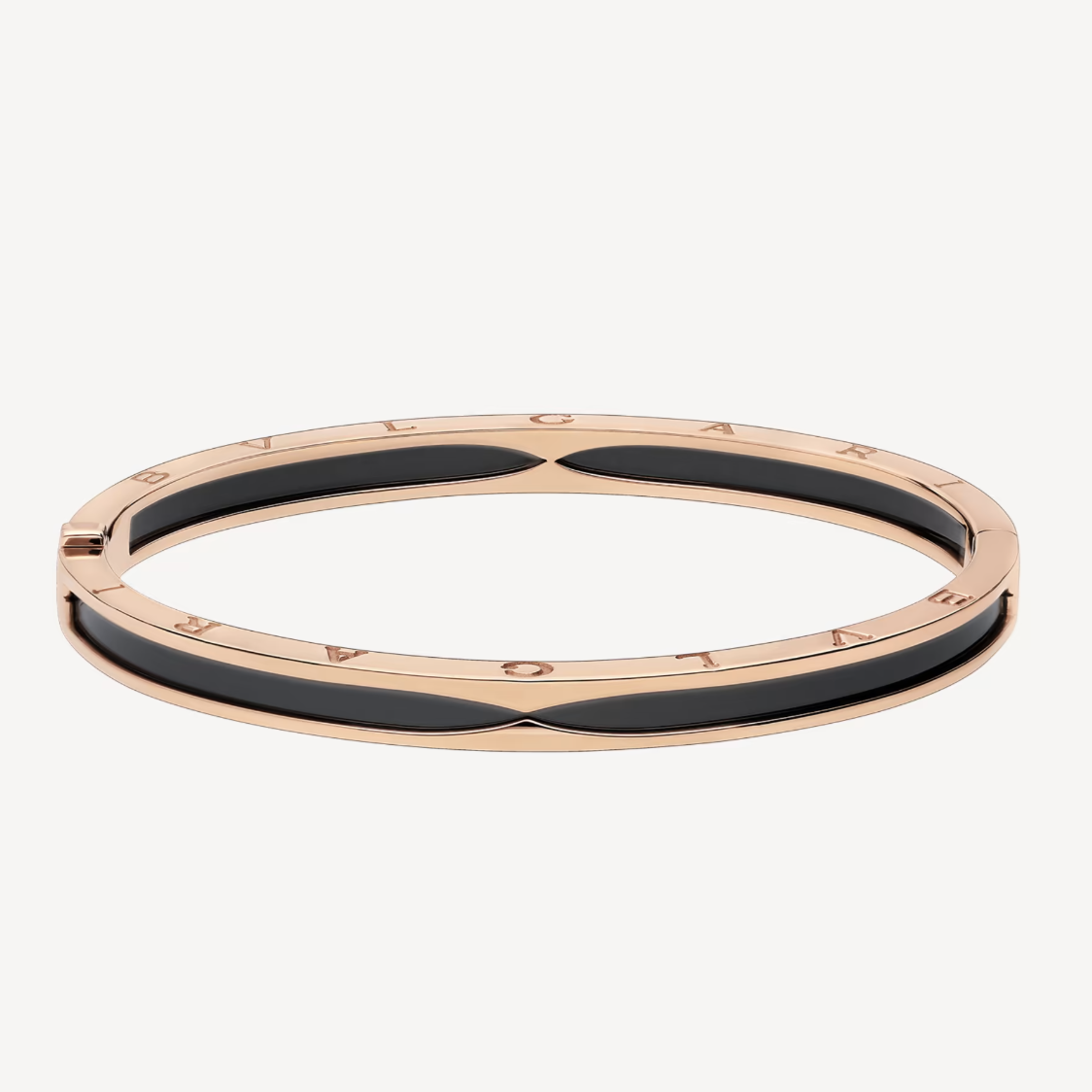 [Clover Jewels]ZERO 1 PINK GOLD WITH BLACK CERAMIC BRACELET