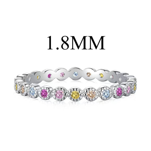 [Jesse Jewelry]Einzigartiger, funkelnder Alltagsring mit rundem Schliff