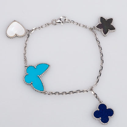 [Clover Jewels]LUCKY SPRING SILVER BRACELET 4 MOTIF