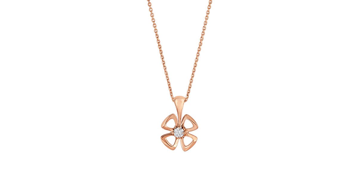 [Clover Jewels]FIOREVER NECKLACE DIAMOND CENTER