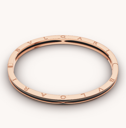 [Clover Jewels]ZERO 1 PINK GOLD WITH MATTE BLACK CERAMIC BRACELET