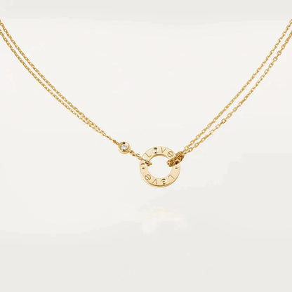 [Clover Jewels]LOVE NECKLACE 16MM 2 DIAMONDS