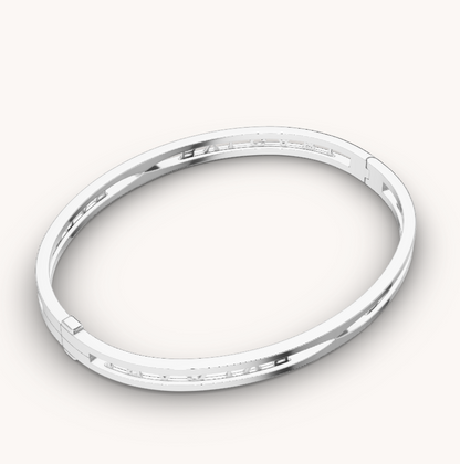 [Clover Jewels]ZERO 1 SPIRAL LOGO SILVER BRACELET